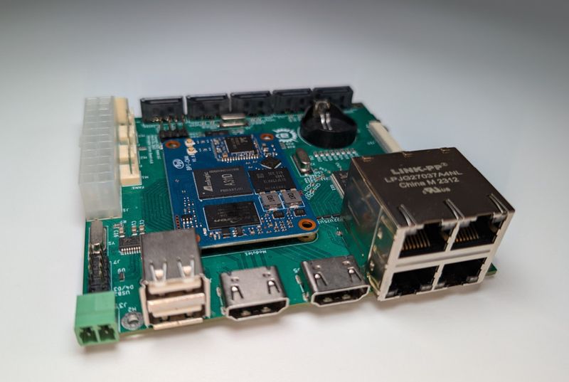 Interceptor carrier board with compute module